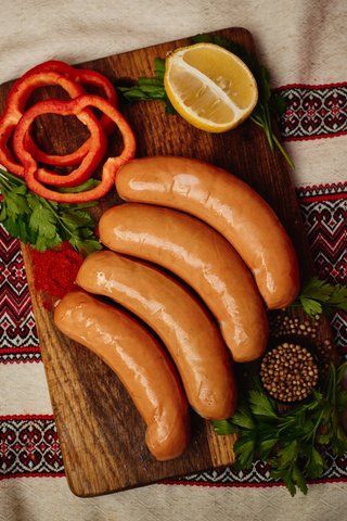 Сосиски "Фірмові" вищого сорту Сосиски "Фірмові" вищого сорту фото